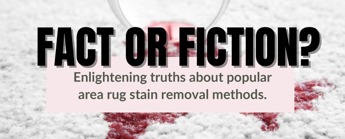 Fact or Fiction? Enlightening truths about popular area rug stain removal methods.